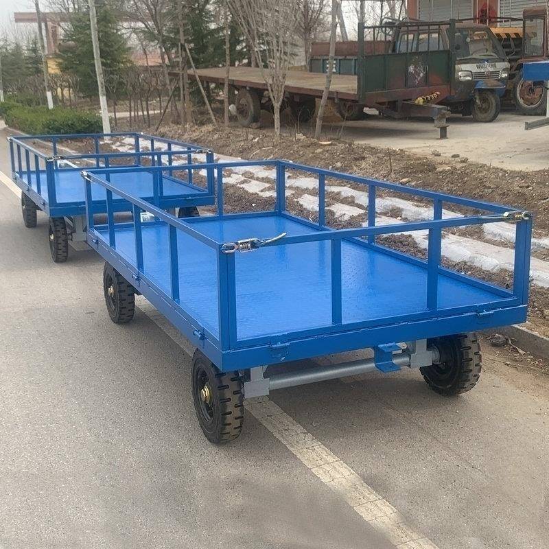 货物搬家工具车厂房拉货板车挂钩牵引车平板四轮拉货卸货车