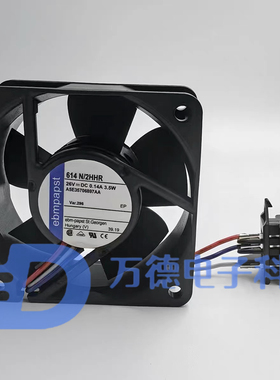 ebmpapst 614N/2HHR 26V 0.14A 3.5W 6025高端设备变频器散热风扇