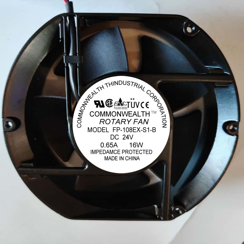 台湾三协FP-108EX-S1-B 17251滚珠轴承风机DC24V工业散热风扇17cm