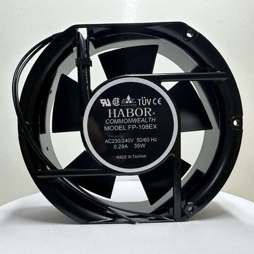 台湾哈伯HABOR FP-108EX AC230V 0.29A 35W 机柜电箱交流散热风扇
