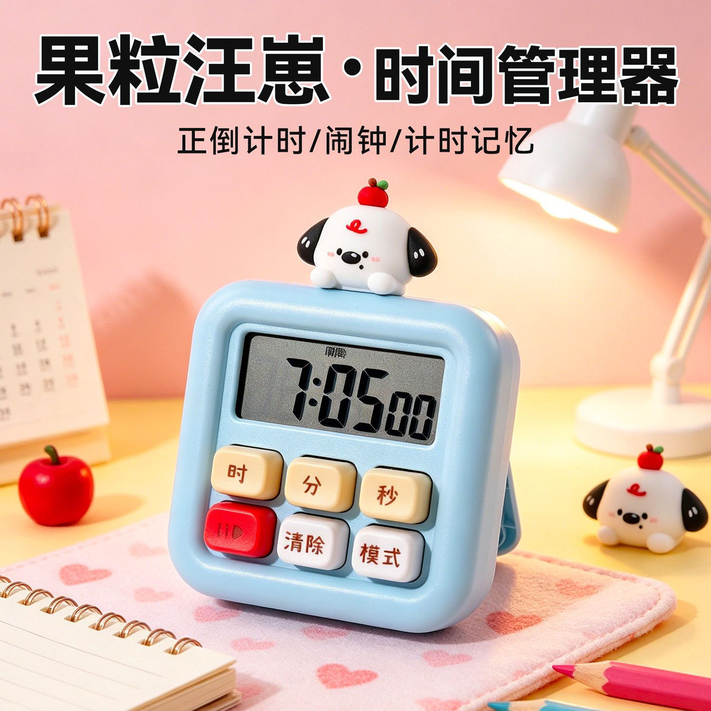 响指卡通定时器学生自律时间管理计时器厨房提醒器可爱床头闹钟