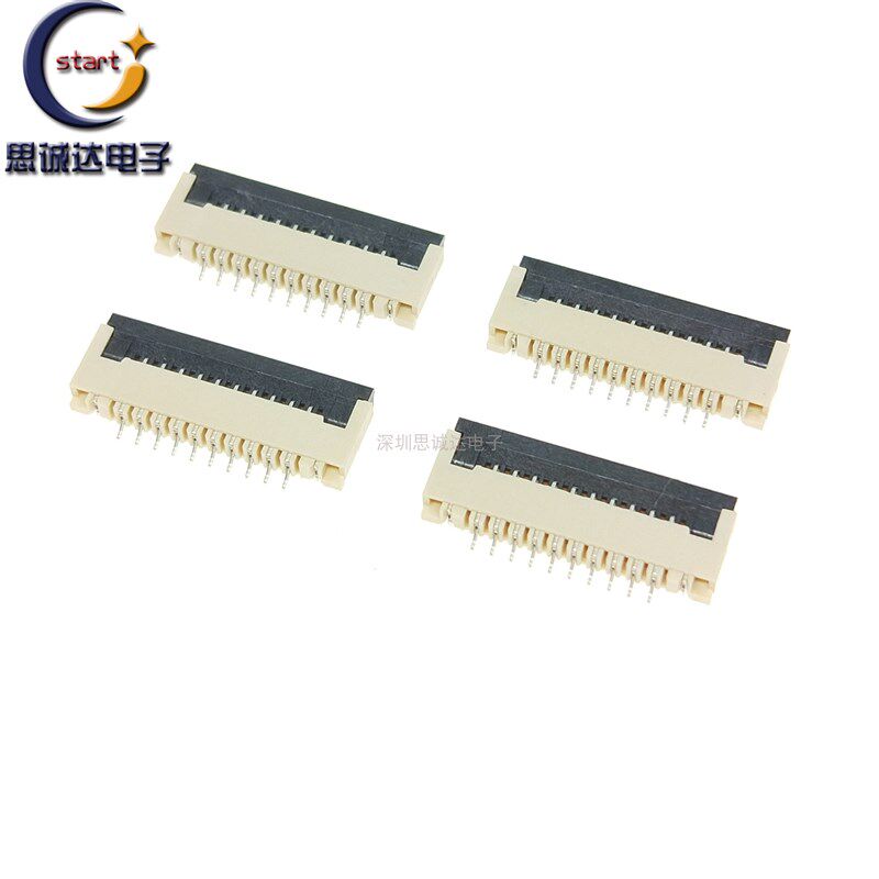 FFC/FPC连接器软排线翻盖下接0.5/1.0mm掀盖式4/6/8/10/20/30/40P