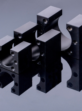 滚珠丝杆螺母座 转换块 黑色开口式安装座HD12/16/20/25/32固定坐