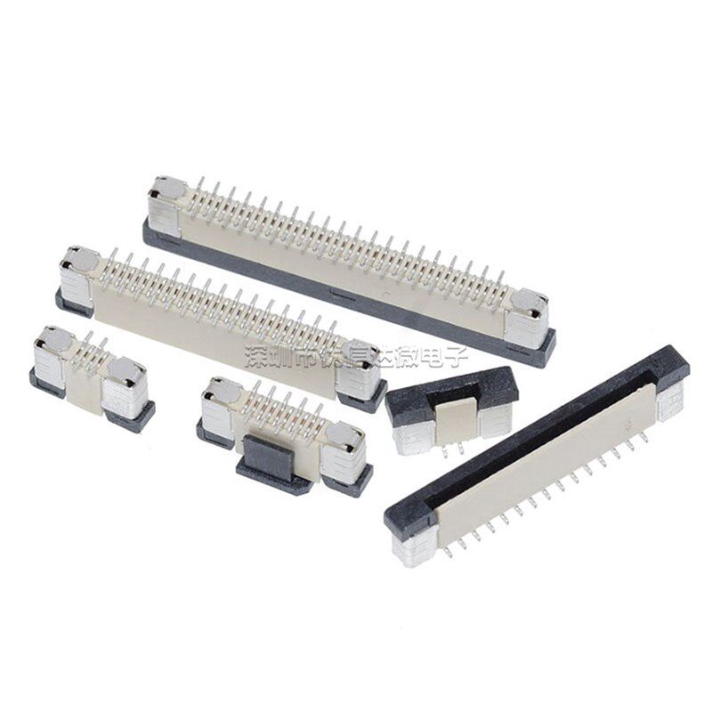 间距0.5MMFPC/FFC拉拔立式正脚带锁贴片错位 交叉脚4/6/8/10-50P