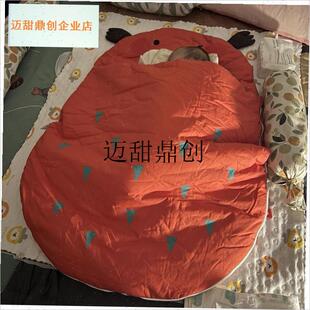 小月龄宝宝睡袋秋冬款加绒加厚恒温F婴儿一体式冬季防踢被子防惊,