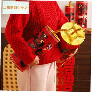 年拍照道具鞭炮摆件春节过年橱窗D装饰仿真坐炮筒氛围商场景布置,