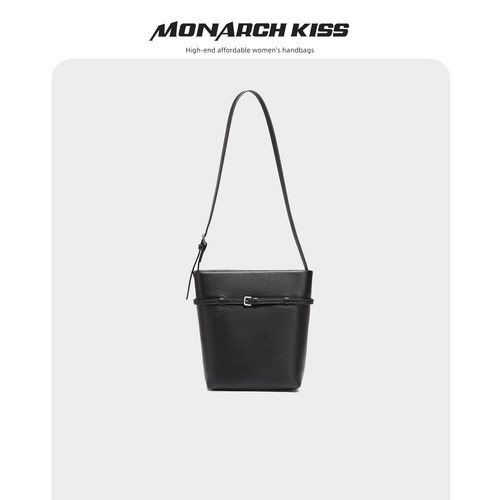 MonarchKiss牛皮女士水桶包真皮