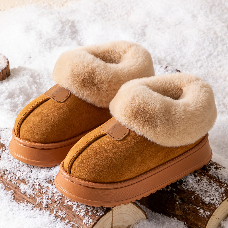 冬天东北雪地靴女士厚底保暖包后跟2024新款冬季防滑棉鞋