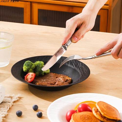 高级感小众餐具新款牛排盘日式深