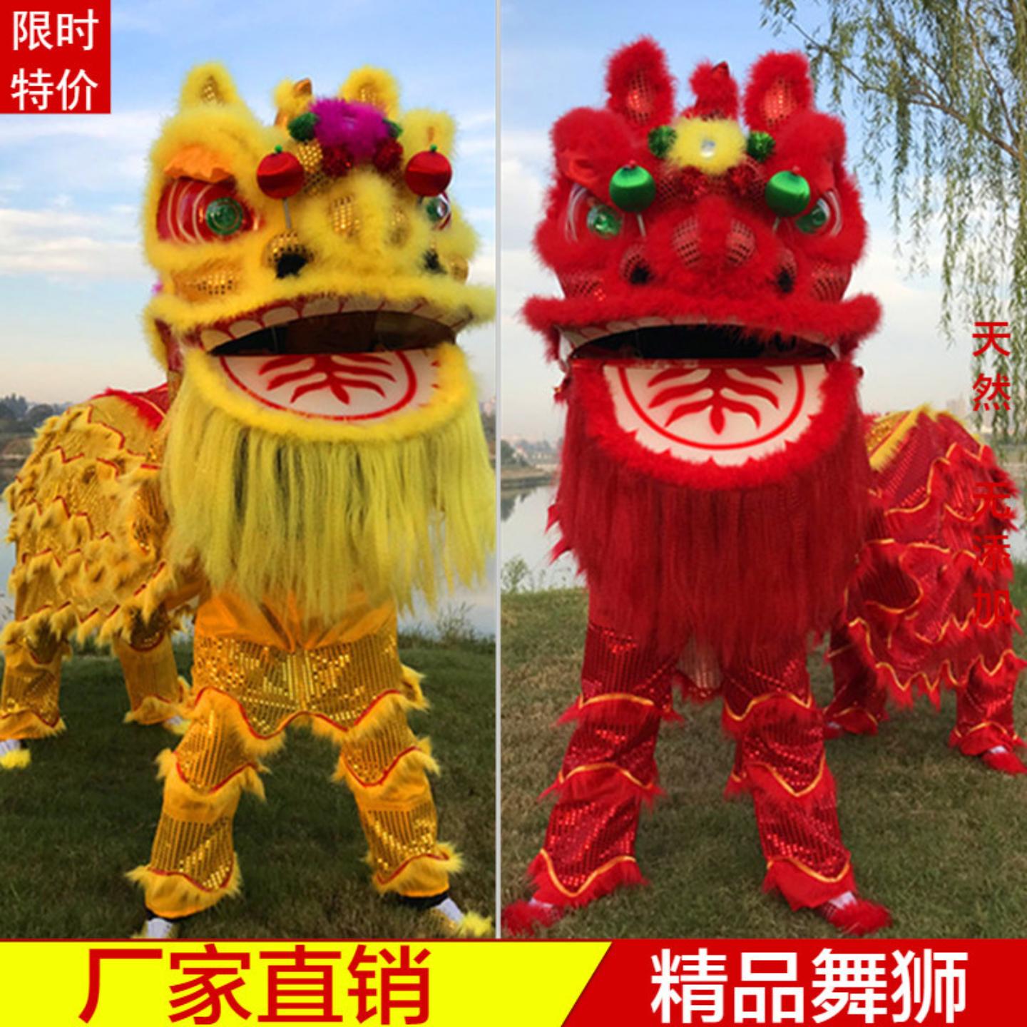舞狮道具整套南狮双人舞狮子龙