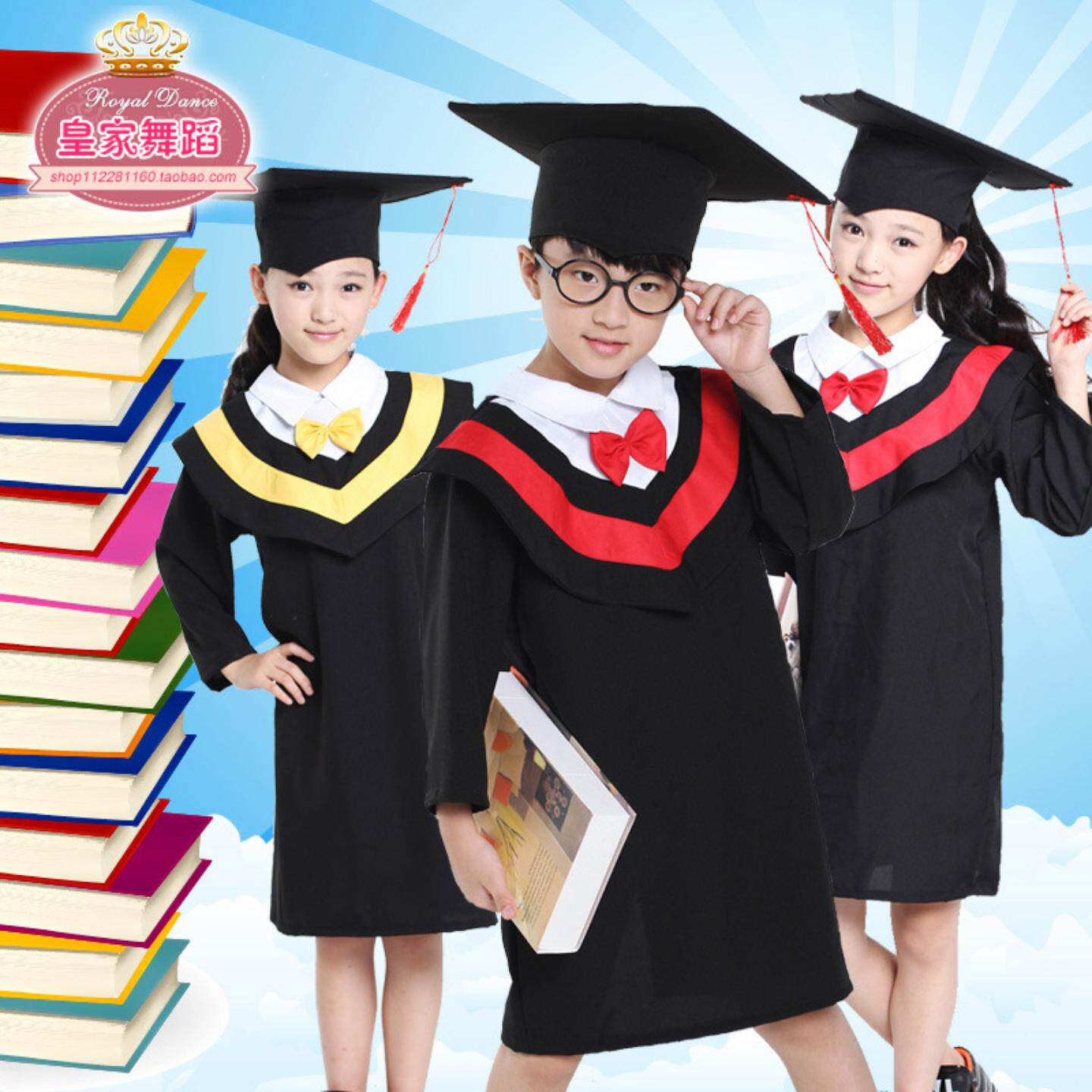 儿童博士服学生毕业幼儿园小学生