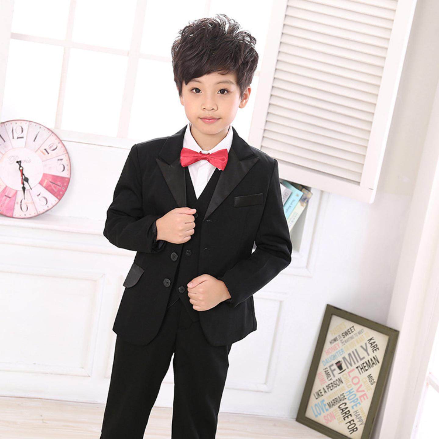 韩版儿童西装套装帅气男童花童礼服英伦风小孩西服外套