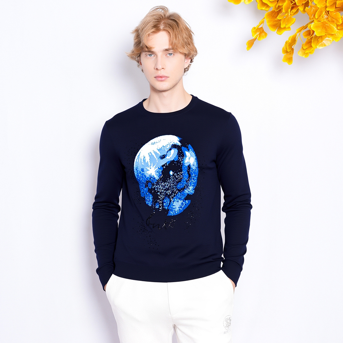 宾度男士内搭针织衫打底羊毛衫