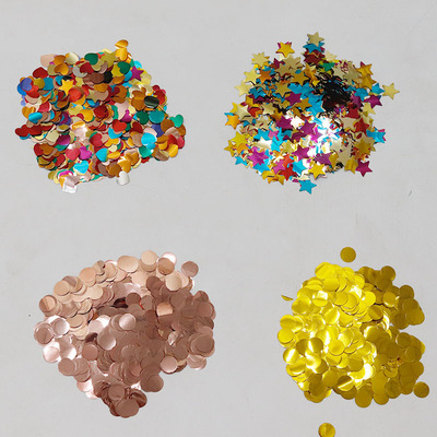 透明气球亮片场景装饰酒吧彩色撒花星星爱心纸屑波波球圆形填充物