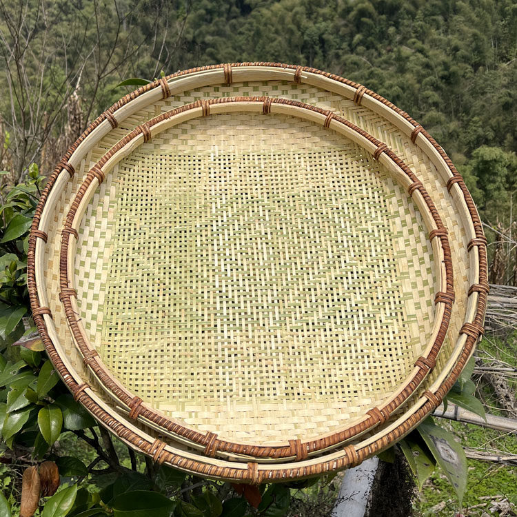 筛子筛网竹编圆形农用豆筛茶叶筛圆簸箕整装田园风手工竹编粗空,特色手工艺,竹编/竹雕,淘宝优惠券,粉丝福利购,淘宝优惠卷