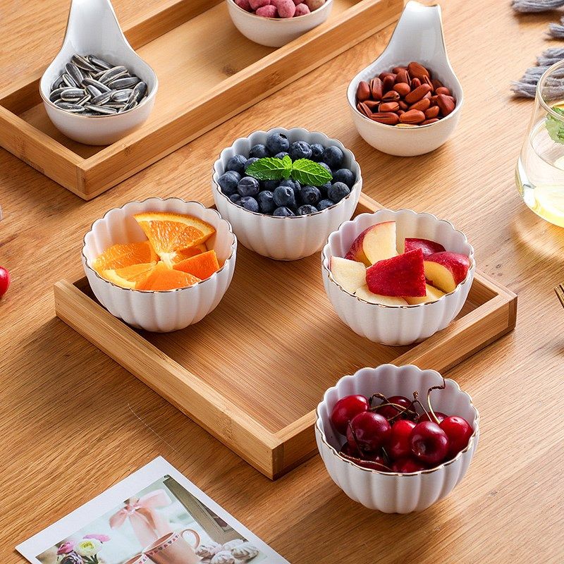 创意茶点盘托盘零食碗金边陶瓷分格水果盘客厅干果拼盘餐厅小吃盘,餐饮具,果盆/果盘/果篮,淘宝优惠券,粉丝福利购,淘宝优惠卷