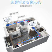 涡轮换气扇卫生间排风扇4寸管道风机浴室厕所家用静音管道换气