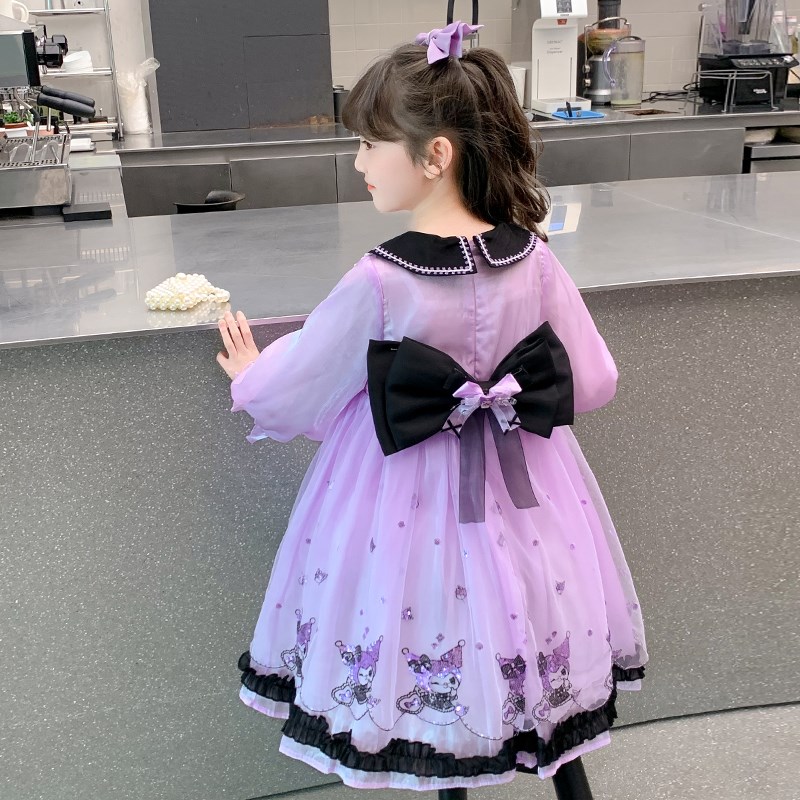 女童公主裙2025新款春装儿童洋气时髦长袖连衣裙小女孩春秋款裙子