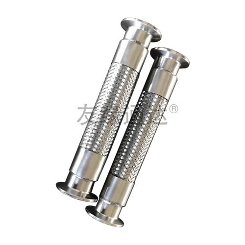 304不锈钢编织网波纹管食品卫生级卡盘快装高压高温金属钢丝软管