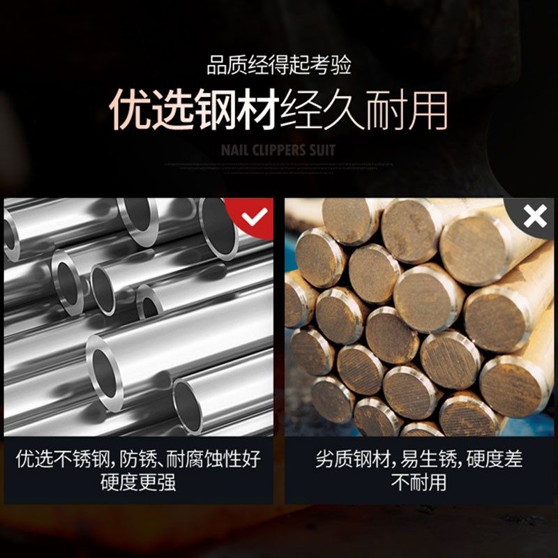 鸿乾堂修剪指甲刀指甲钳指甲剪不锈钢修甲嵌夹钳美甲修甲刀工具