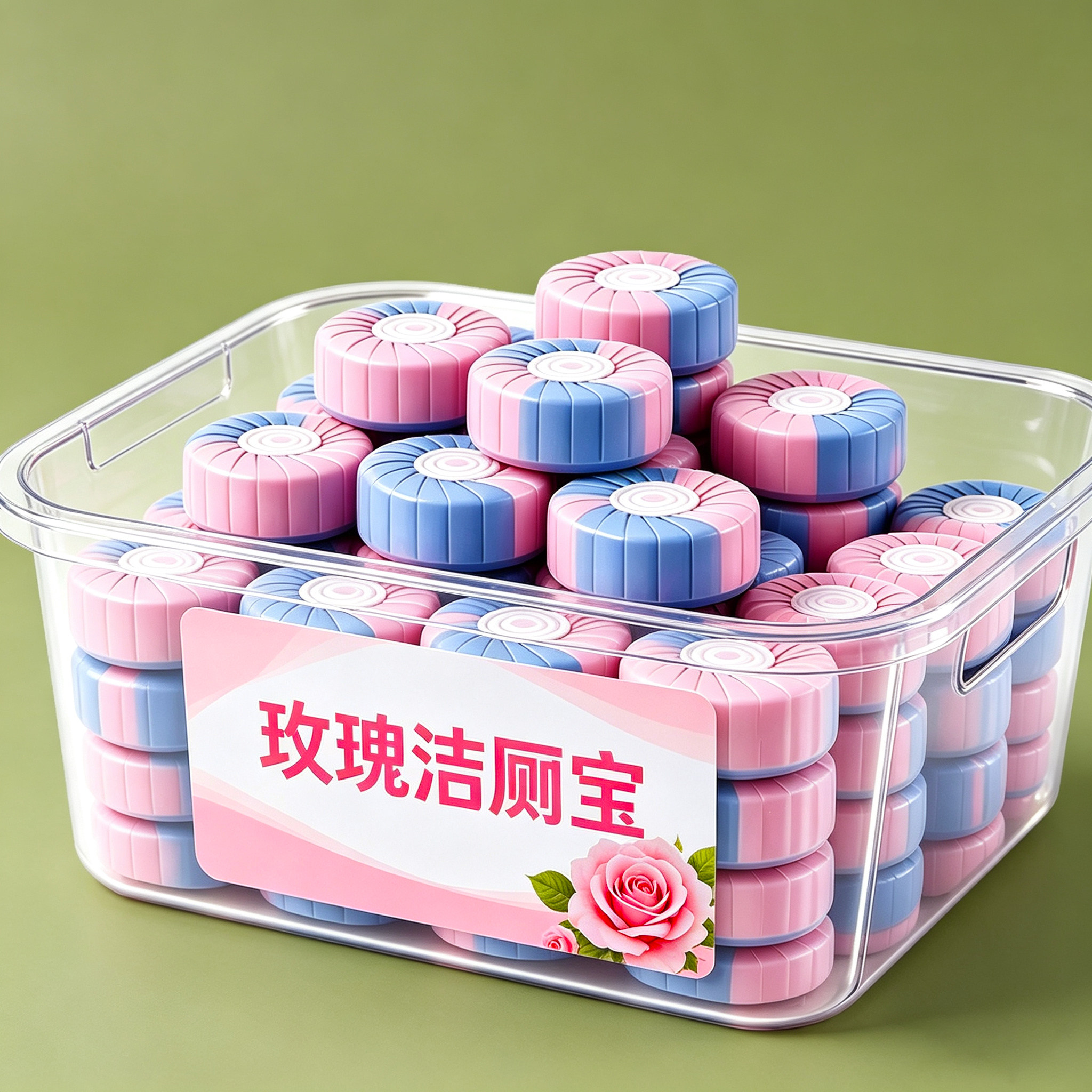 马桶专用玫瑰香型洁厕宝除臭留香强力除垢去异味清洗液厕所洁厕块