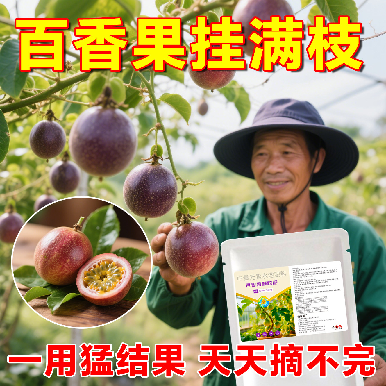 【催花坐果】百香果专用肥料催芽保花授粉座果增产百香果颗粒肥