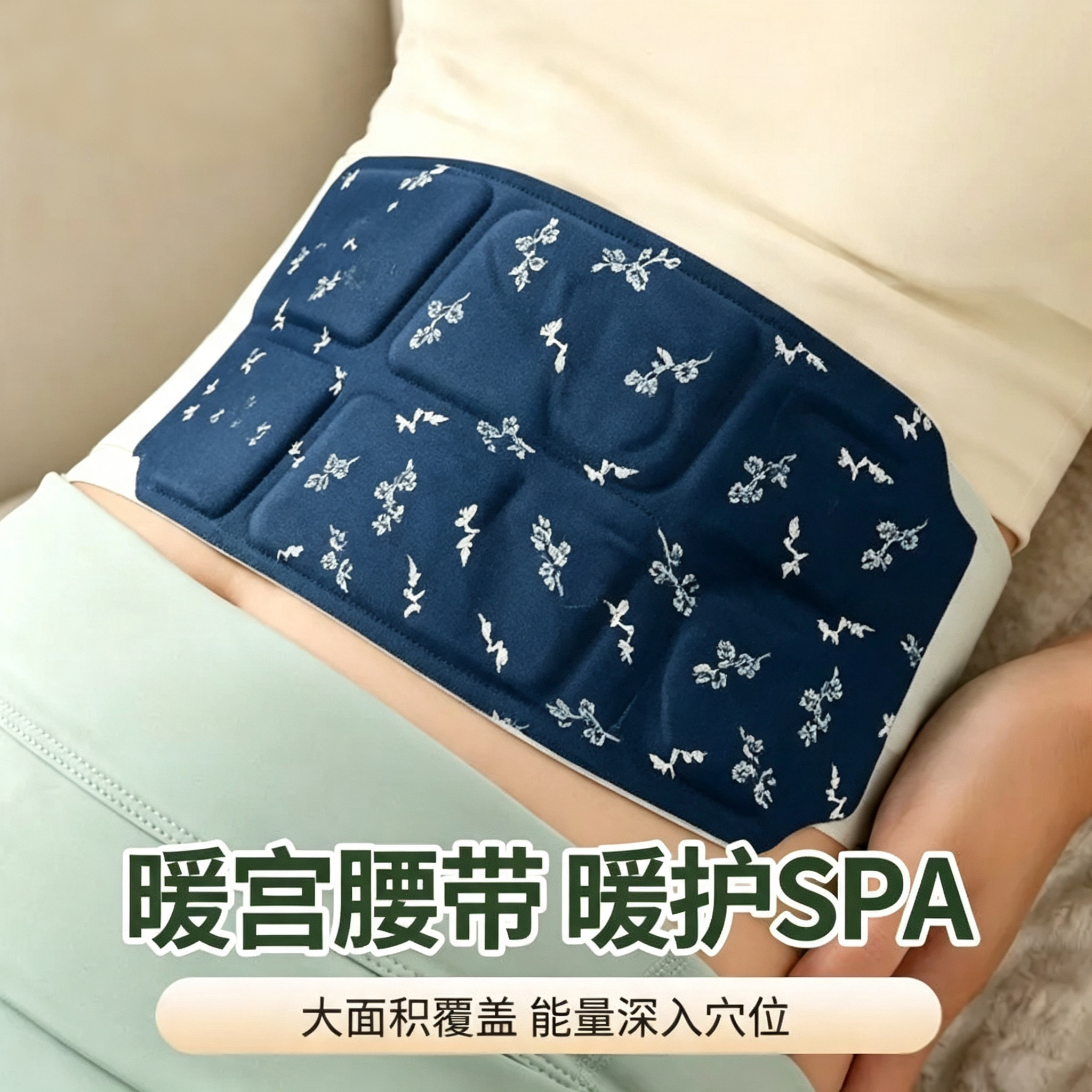 艾草暖腹贴热暖腰带自发暖肚子热敷贴护腰贴姨妈暖宝宝帖腰腹腹部