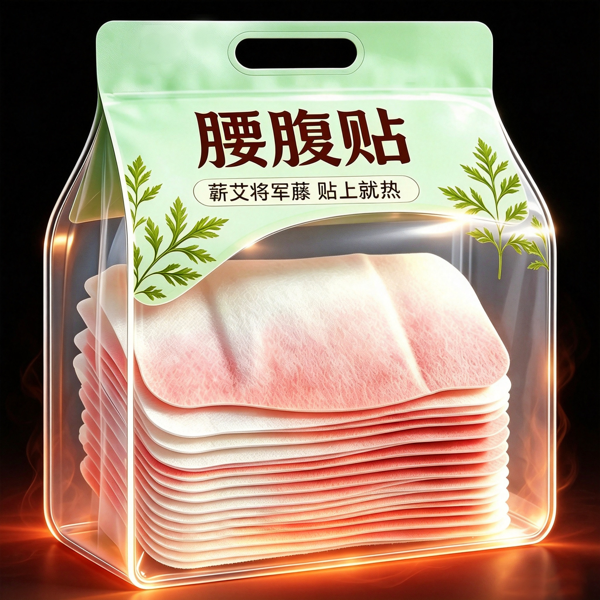 新款暖腰贴艾灸热敷护艾灸自发热腰腹贴大姨妈暖肚子护腰带艾灸贴