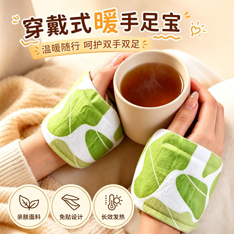 防寒穿戴式暖手宝暖宝宝暖手宝自发热手掌暖宝宝蒸汽暖手贴手套式