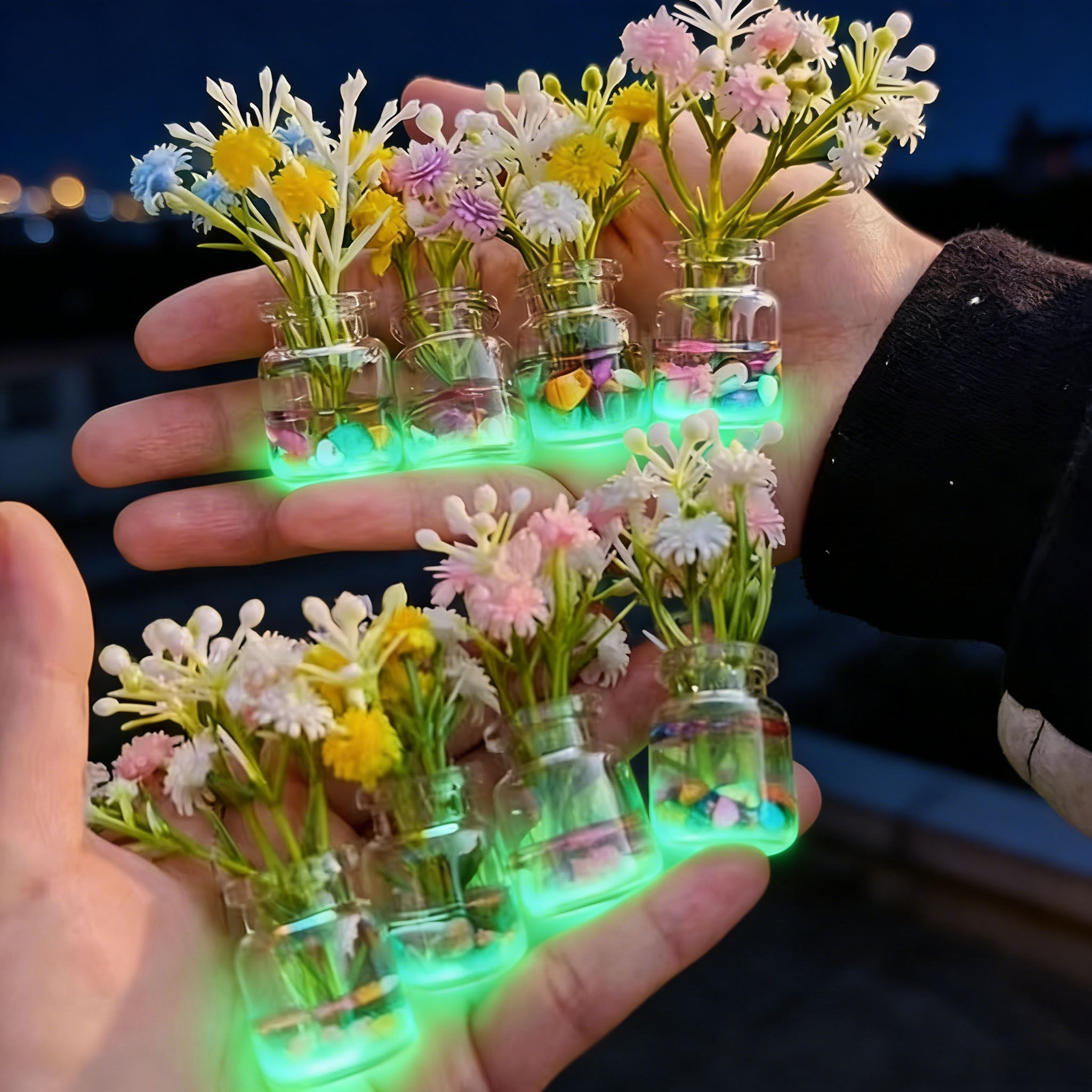 立体夜光树脂仿真迷你花瓶