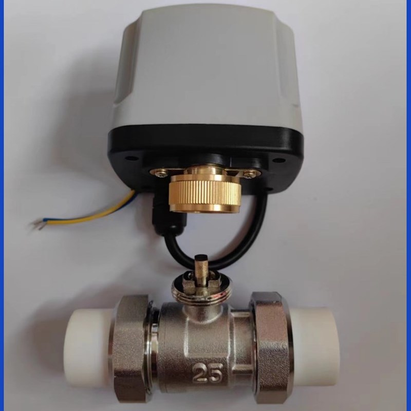 PPR电动阀双活接防m水电动二通球阀220V水冷式空调通风机盘管开关