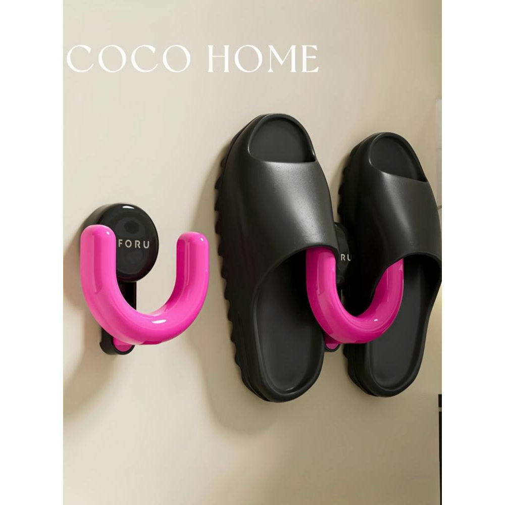 COCO HOME 浴室拖鞋架免打孔吸盘式卫生间墙上沥水拖鞋收纳挂钩置,家庭/个人清洁工具,粘钩,淘宝优惠券,粉丝福利购,淘宝优惠卷