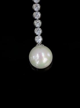 极速项链锆石耳i环套装简约吊坠流苏珍珠饰品礼服新娘婚纱韩版锁