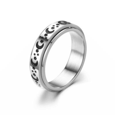 极速SIZZdZ Spinning Spinner Ring For Men Women Anxiety Fidge