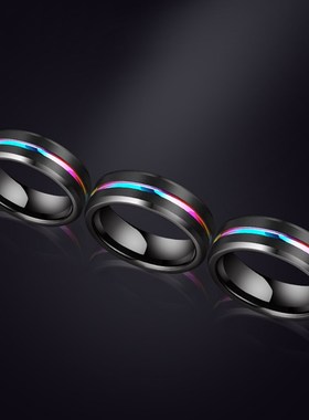 极速New Unisex kEngagement Rings 8mm Width Black Tungsten Ca