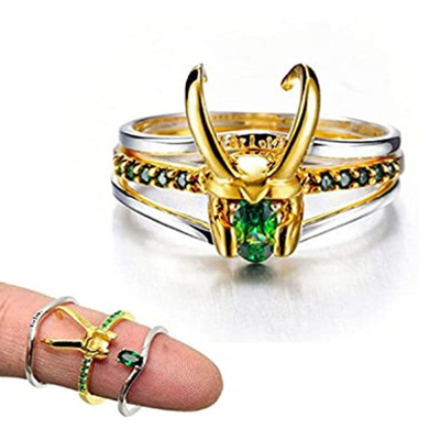 极速2021 nd Lokik Rings Thor Loki Helmet Set of Rings Movie