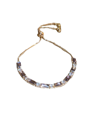 极速手链高颜值学生党紫色锆石水晶女生款闺蜜Q轻奢小众手绳精致