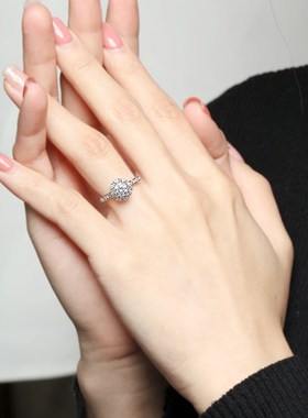 极速White Gold Jewelry Diamond Resizable Rings forV Women gi