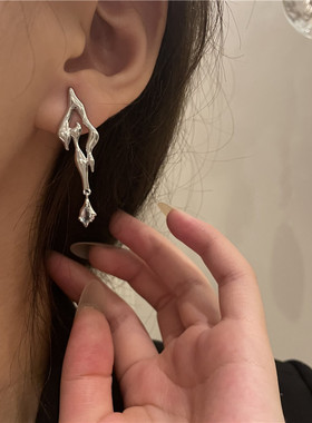 极速2023 New Cool Liquid Metyal Geometric Irregular Zircon E