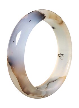 极速58圈口海洋玉髓手镯天然玛B瑙草花饰品玉镯叮当镯轮胎细条加