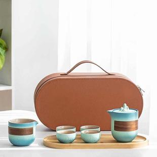 茶具套装 高档陶瓷户外旅行便携式 办公车载快客杯轻奢功夫茶具茶杯
