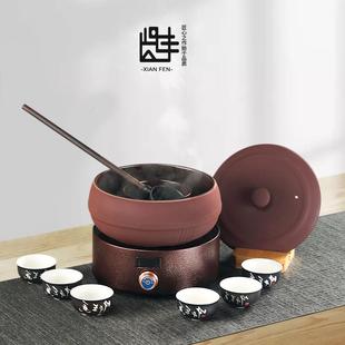 家用黑茶普洱烧水壶煮茶壶 贤丰陶瓷大容量煮茶器保温电陶炉套装
