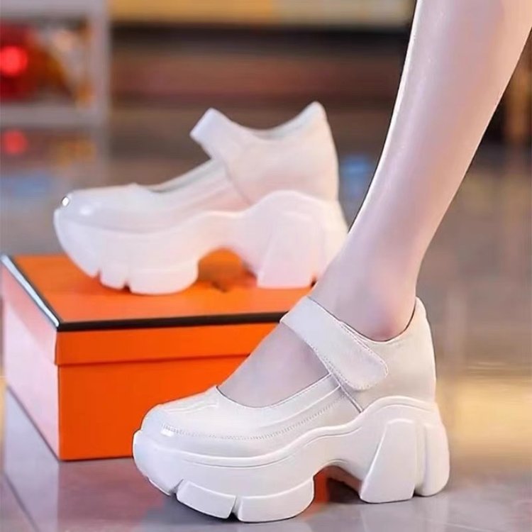 玛丽珍鞋女款2025春季新款法式单鞋圆头厚底小皮鞋高跟浅口