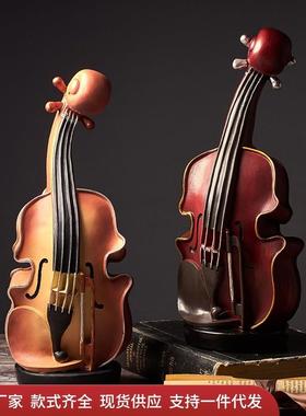 ins复古创意乐器模型摆件音乐餐厅酒柜装饰品咖啡馆吧台怀旧摆饰