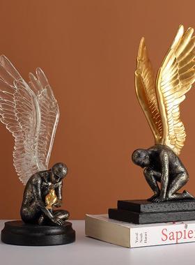 创意天使简约现代客厅电视柜玄关柜鞋柜书房装饰品树脂工艺品摆件