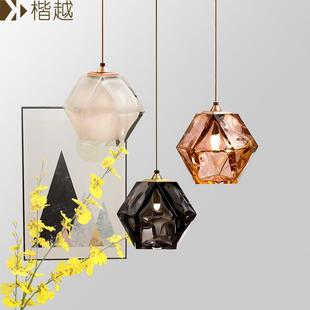 北欧现代简约创意玻璃餐厅小吊灯吧台艺术卧室床头梯间个性 小吊灯