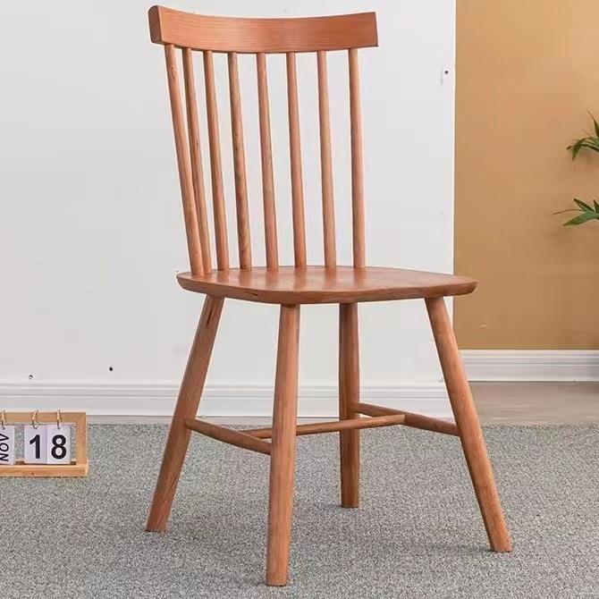 北欧黑胡桃木温莎椅书桌椅现代简约酒店靠背椅餐椅全实木温莎椅