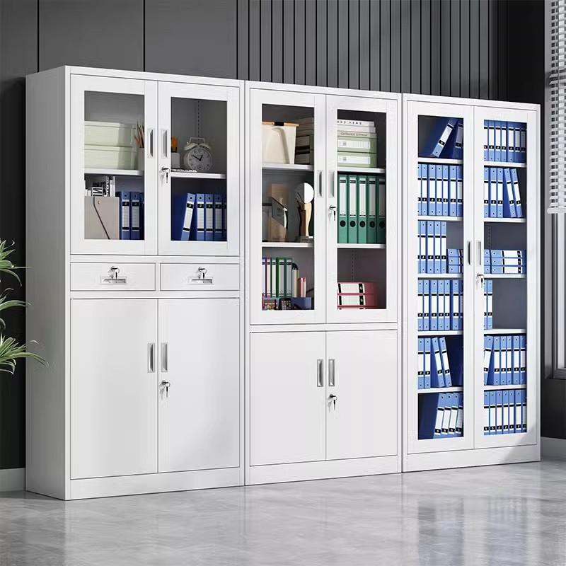 加厚办公室文件柜铁皮档案资料凭证柜员工更衣柜带锁矮柜储物柜子