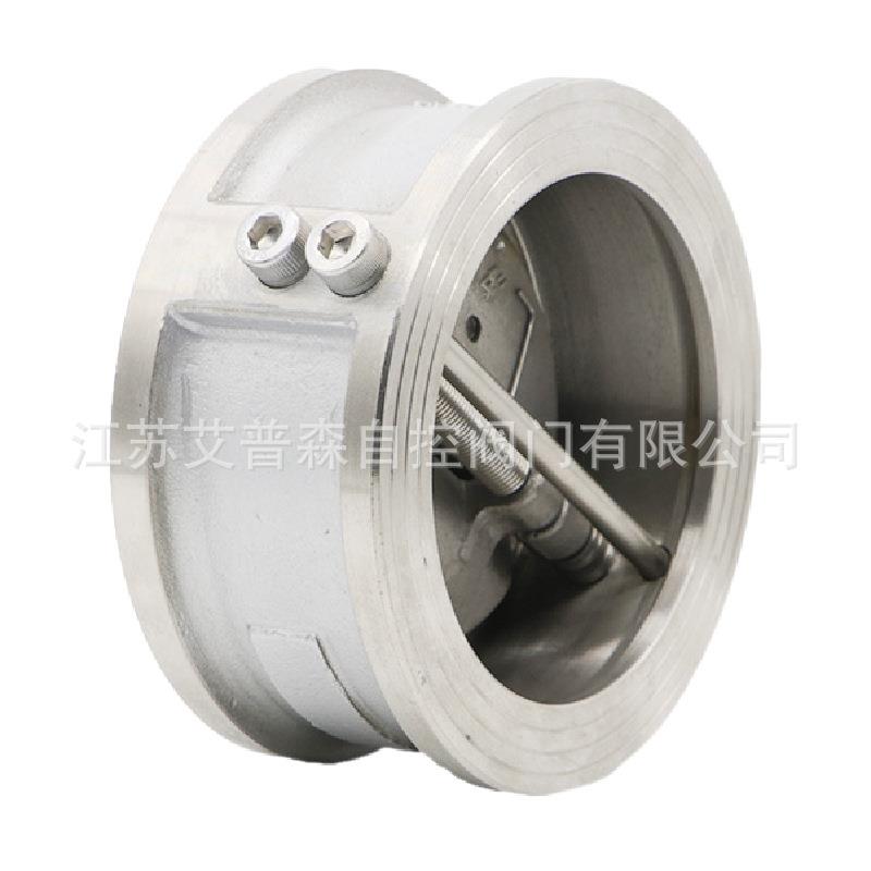 304316不锈钢H76W-16P/C蝶形止回阀双瓣对夹式单向阀逆止阀