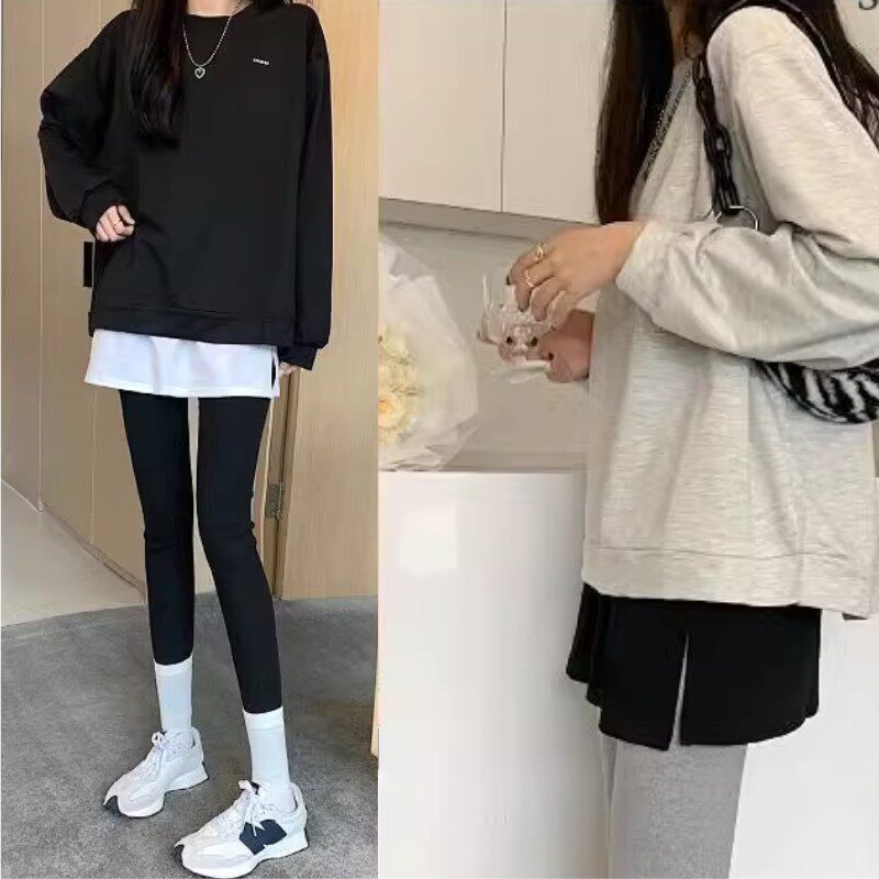 棉布屁帘女下摆冬季卫衣打底半身裙遮臀短裙加厚大码内搭叠穿春秋